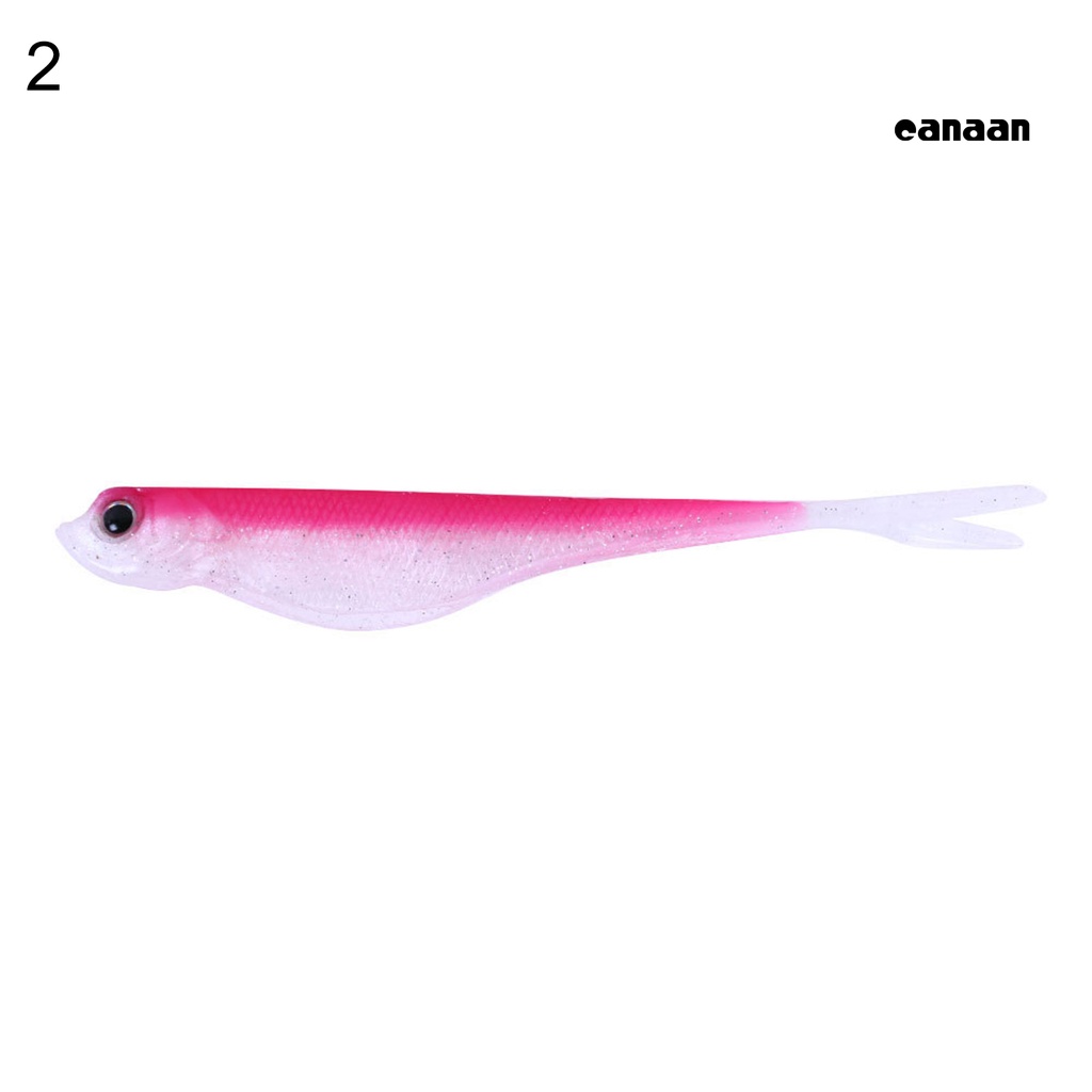 Cnn-5pcs 12 cm Bicolor Ekor Ganda Palsu Bionic Lure Umpan Ikan Lembut Aksesori Memancing