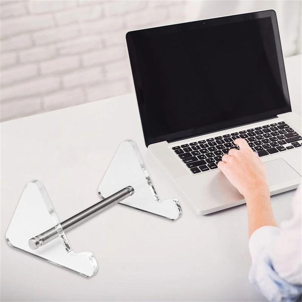 AUGUSTINA Stand Penyimpanan Keyboard Untuk Komputer Aksesoris Komputer Ban Banyak Transparan Desktop Akrilik Display Keyboard Stand