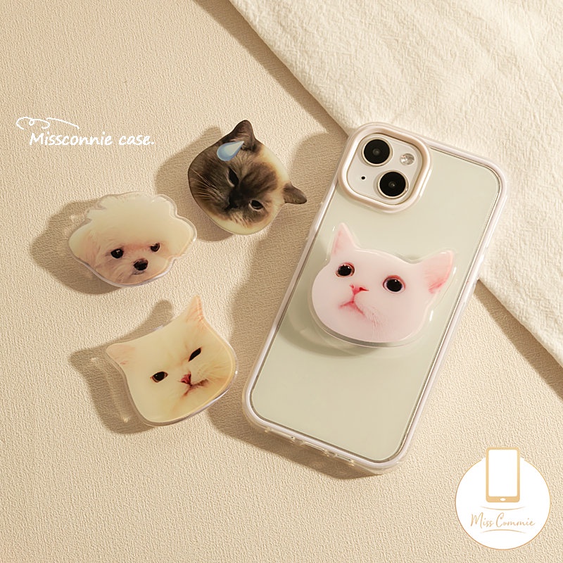 Cute Strawberry Bear Manyo Phone Grip Kartun The Power.puff Girls Glossy Airbag Braket Lipat Lovely Cat Dog Funny Ghost Universal Scalable Phone Stand Holder