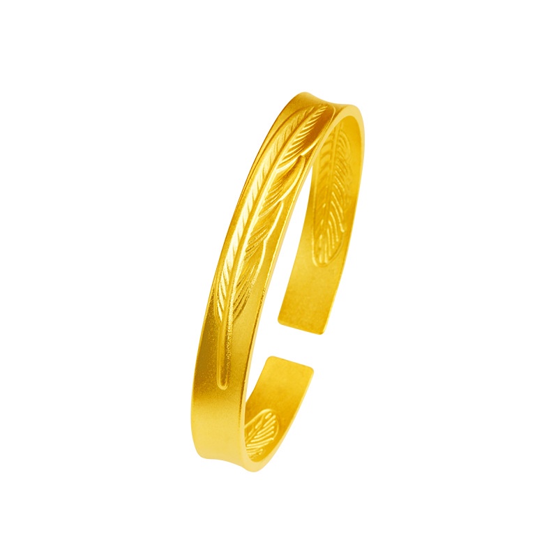 Goldkingdom Perhiasan Fashion 24K Bangkok Aksesoris Ready Stock Bulu Wanita Adjustable Retro Ringan Bulu Gelang