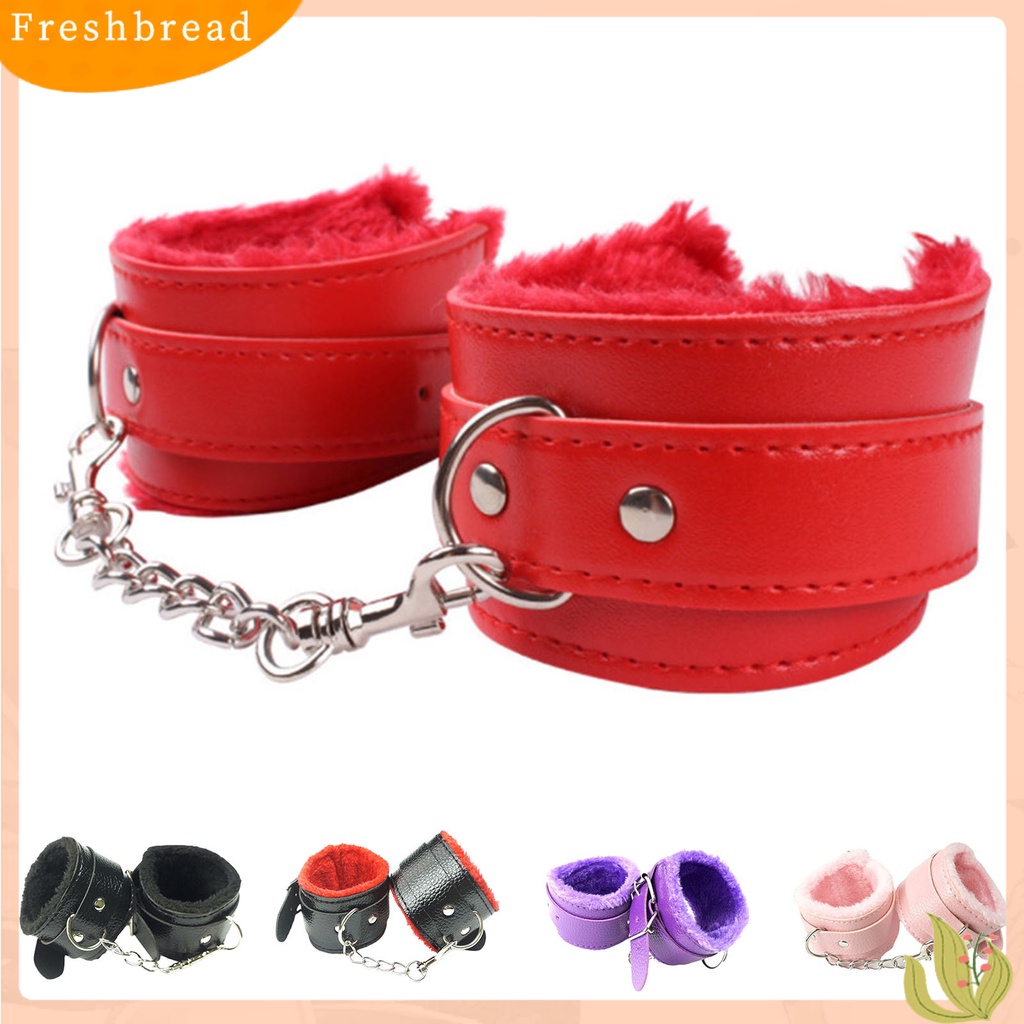 &lt; Freshbread &gt; Gelang Unisex Berbulu Lapisan Mewah Kulit Imitasi Gelang Tangan Rantai Logam Hangat Untuk Cosplay