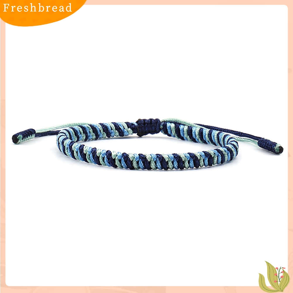 &lt; Freshbread &gt; Handmade Knots Adjustable Braided Rope Lucky Bracelet Unisex Persahabatan Bangle