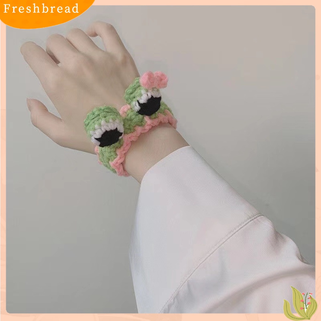 &lt; Freshbread &gt; Gelang Tenun Rajut Benang Wol Anti Tembus Melar Tinggi Tahan Aus Telinga Kelinci Hewan Lucu Kodok Wol Rajut Anyaman Gelang Untuk Anak Perempuan