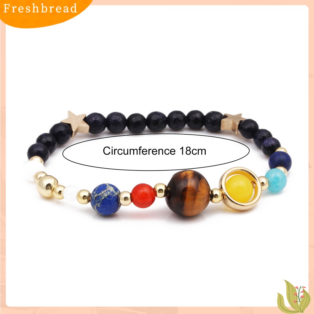 &lt; Freshbread &gt; Gelang Unisex Planet Manik-Manik Perhiasan Bintang Berujung Lima Gelang Batu Buatan Untuk Pacaran