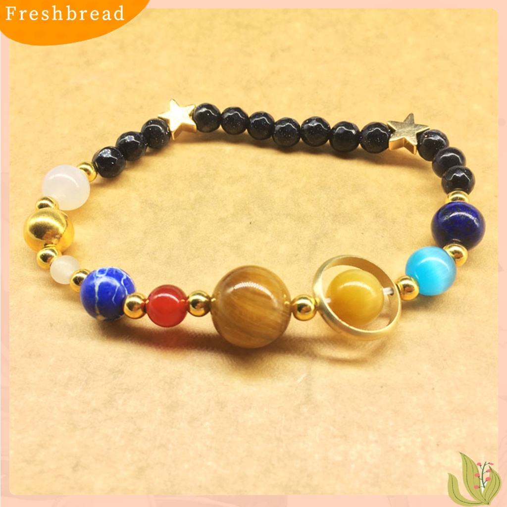 &lt; Freshbread &gt; Gelang Unisex Planet Manik-Manik Perhiasan Bintang Berujung Lima Gelang Batu Buatan Untuk Pacaran