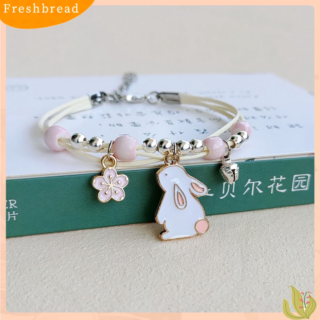 &lt; Freshbread &gt; Fashion Gelang Minimalis Indah Pengerjaan Halus Indah Menggemaskan Sehari-Hari Memakai Paduan Kartun Kelinci Kid Gelang Untuk Anak Perempuan