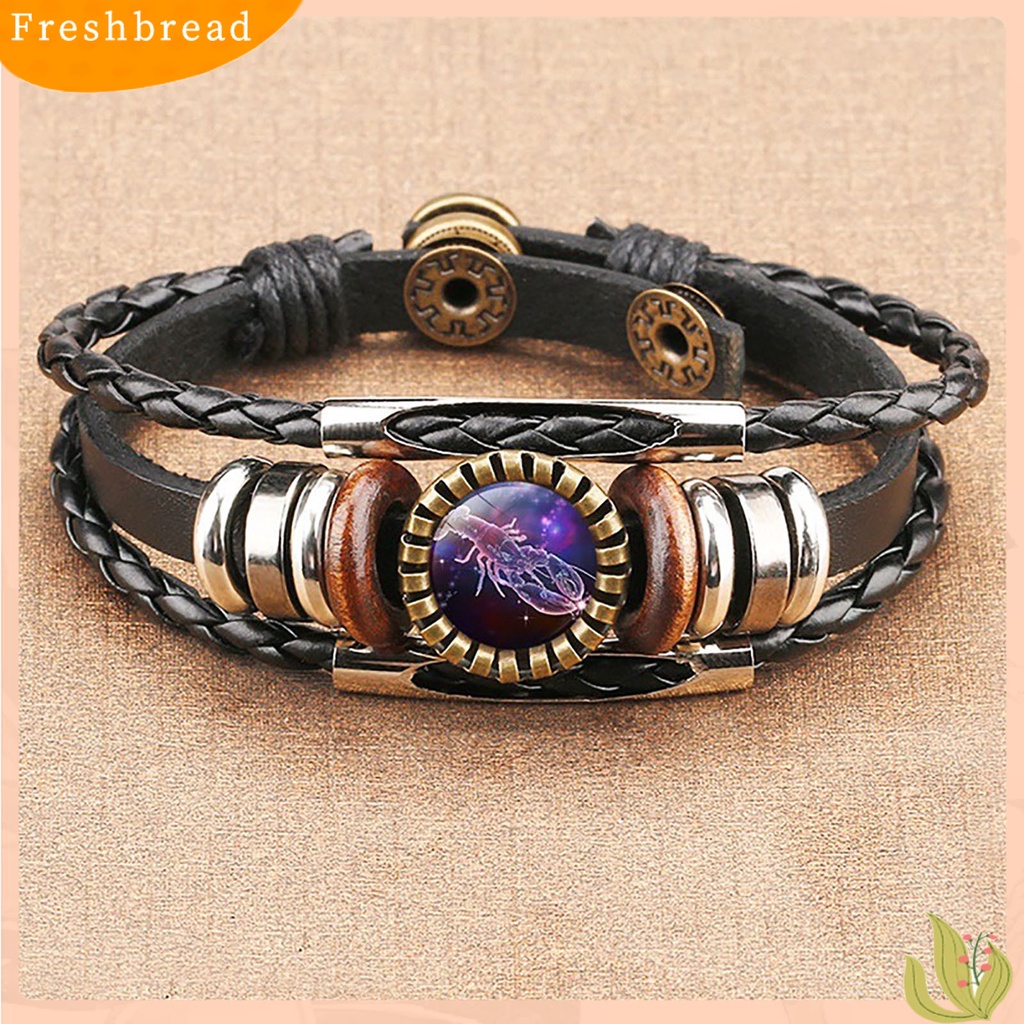 &lt; Freshbread &gt; Gelang Alloy Gaya Punk Hias Vintage Faux Leather Alloy Bracelet Untuk Memorial Pariwisata