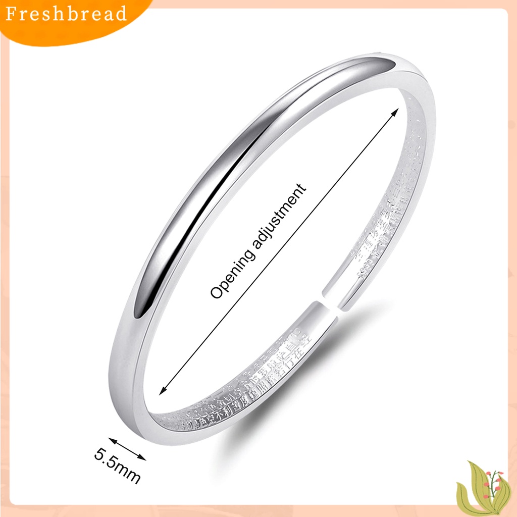 &lt; Freshbread &gt; Perhiasan Unisex Bangle Opening Adjustable Gaya Etnik Kilau Cerah Gelang Untuk Pesta