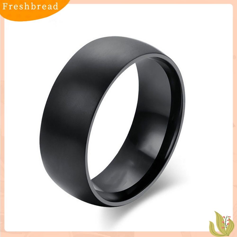 &lt; Freshbread &gt; Pria Keren Baja Titanium Lebar 8mm Pernikahan Pertunangan Anniversary Band Jari Cincin