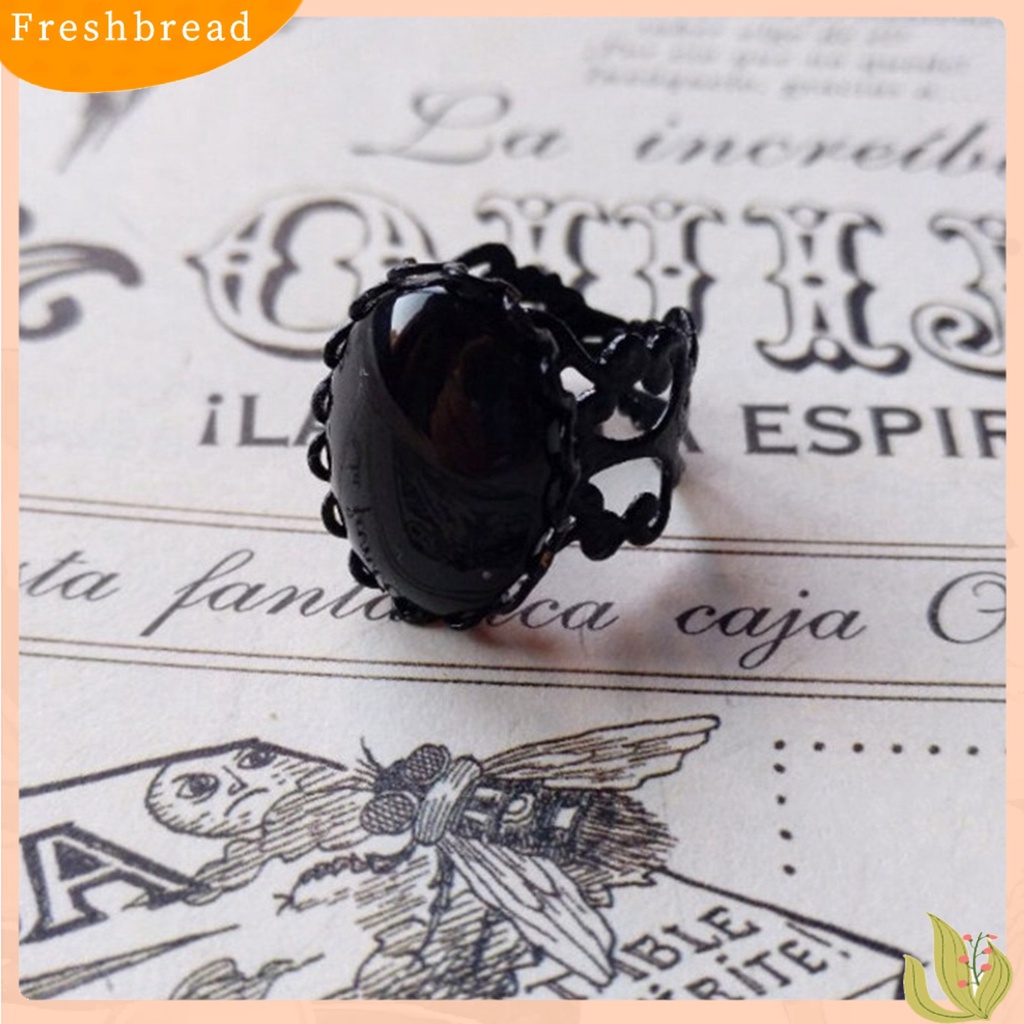 &lt; Freshbread &gt; Cincin Terbuka Kepribadian Geometris Adjustable Open Design Charming Decoration Tahan Lama Vintage Gothic Merah Faux Kristal Cincin Aksesoris Perhiasan