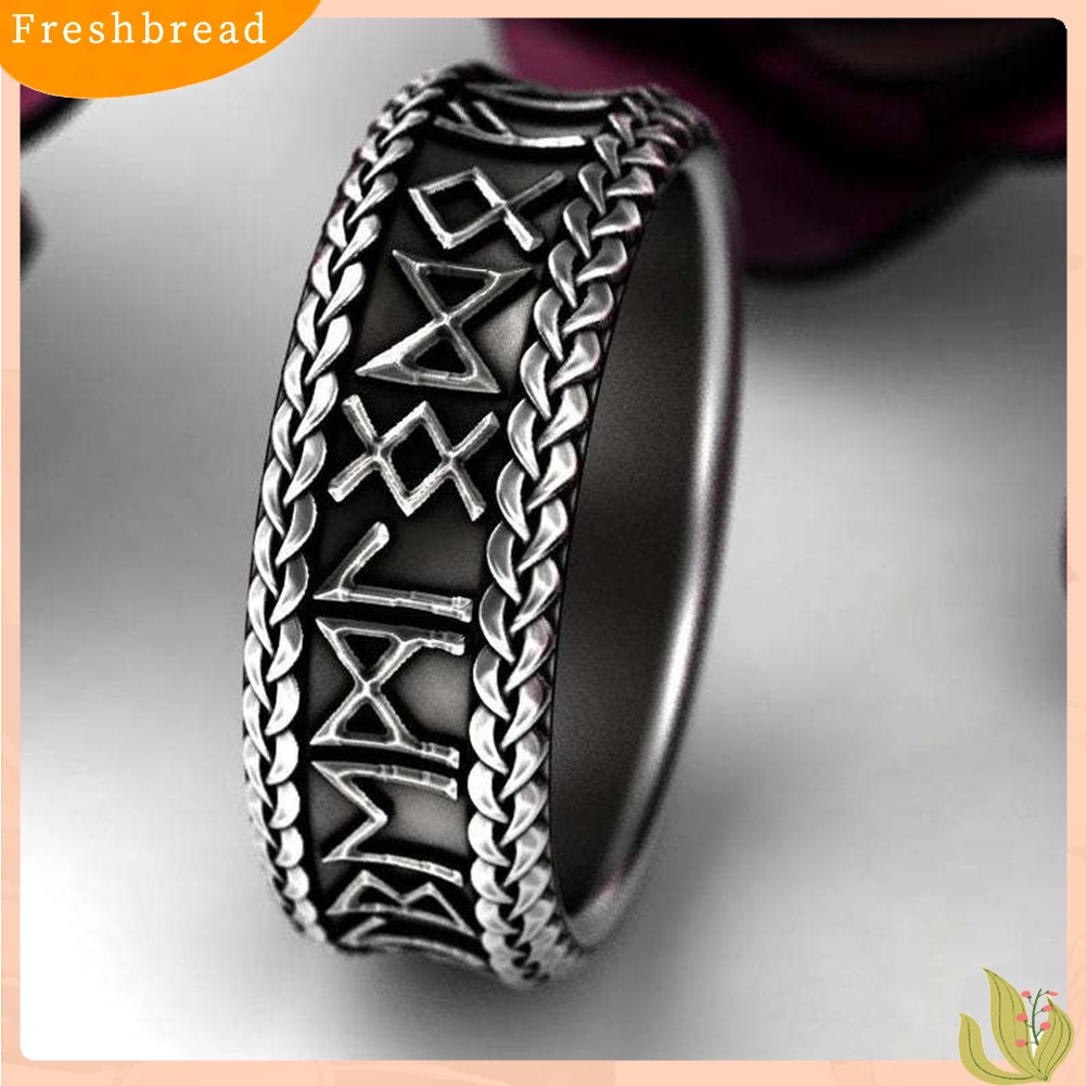 &lt; Freshbread &gt; Vintage Pria Wanita Karakter Kuno Band Jari Cincin Pesta Club Perhiasan Hadiah