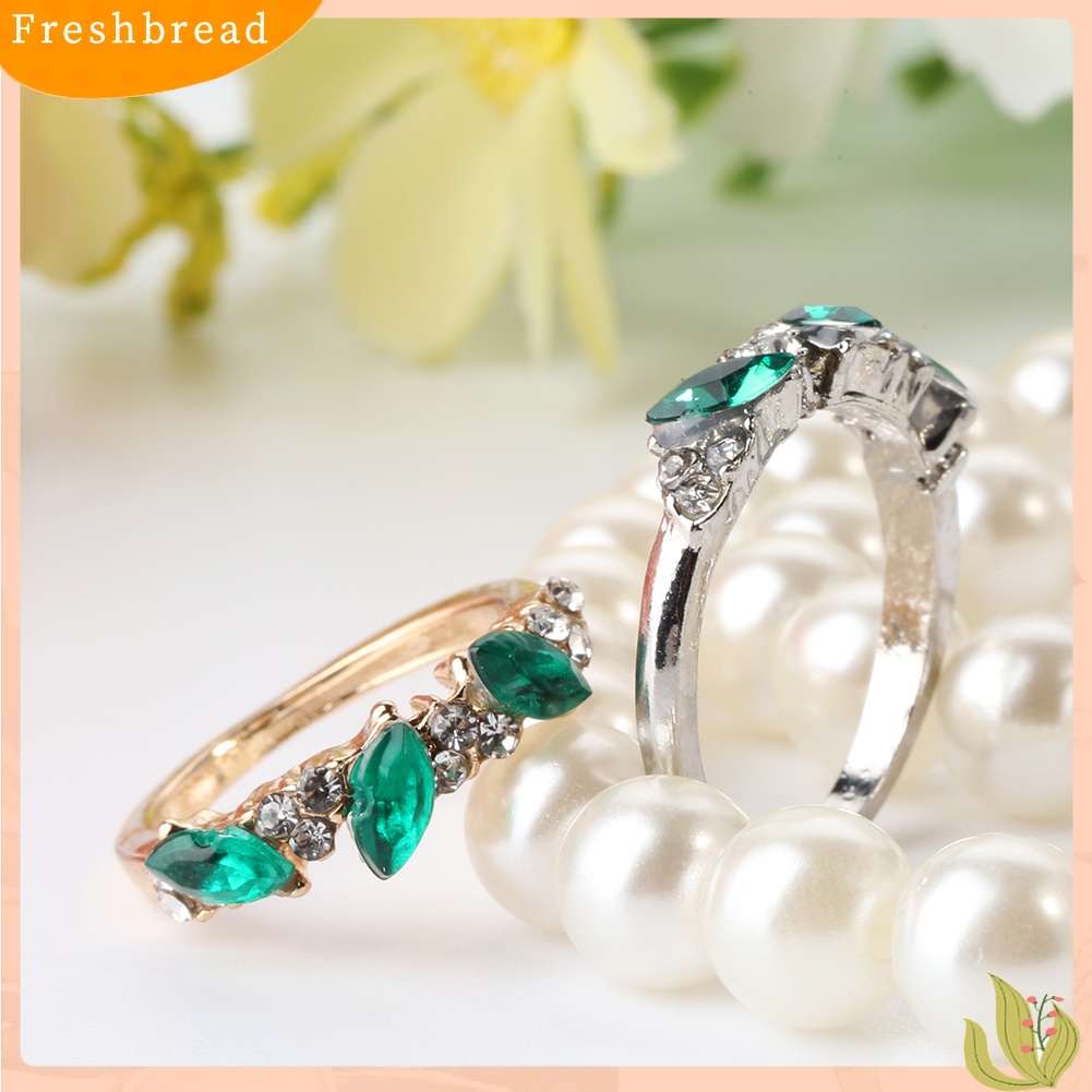 &lt; Freshbread &gt; Wanita Elegan Vintage Berlian Imitasi Jari Buku Jari Cincin Hadiah Fashion Perhiasan