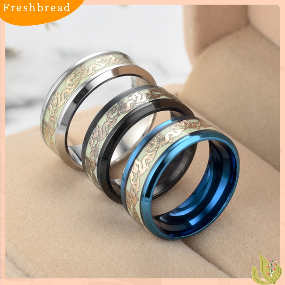 &lt; Freshbread &gt; Fashion Fluorescent Shiny Rings Hadiah Perhiasan Jari Pesta Naga Ganda