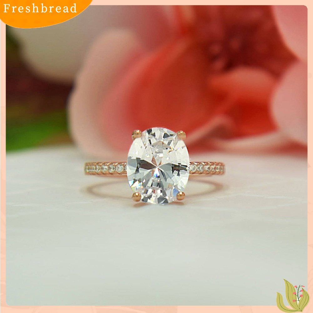 &lt; Freshbread &gt; Kreatif Bentuk Telur Zirkon Bertatahkan Shiny Finger Cincin Pesta Wanita Perhiasan Hadiah