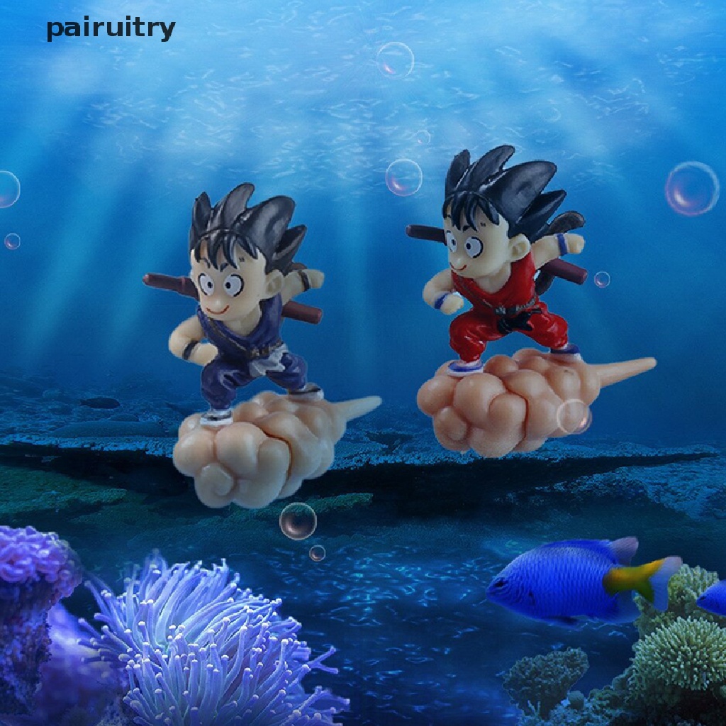 Prt Aksesoris Dekor Aquarium Son-Goku Duduk Di Awan Action Float Figurines PRT