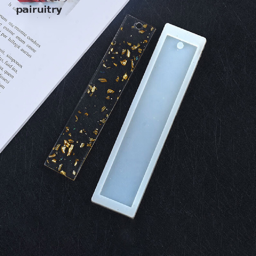 Prt 3Pcs Persegi Panjang Bookmark UV Cetakan Silikon Epoxy Resin Mold DIY Kerajinan Membuat PRT