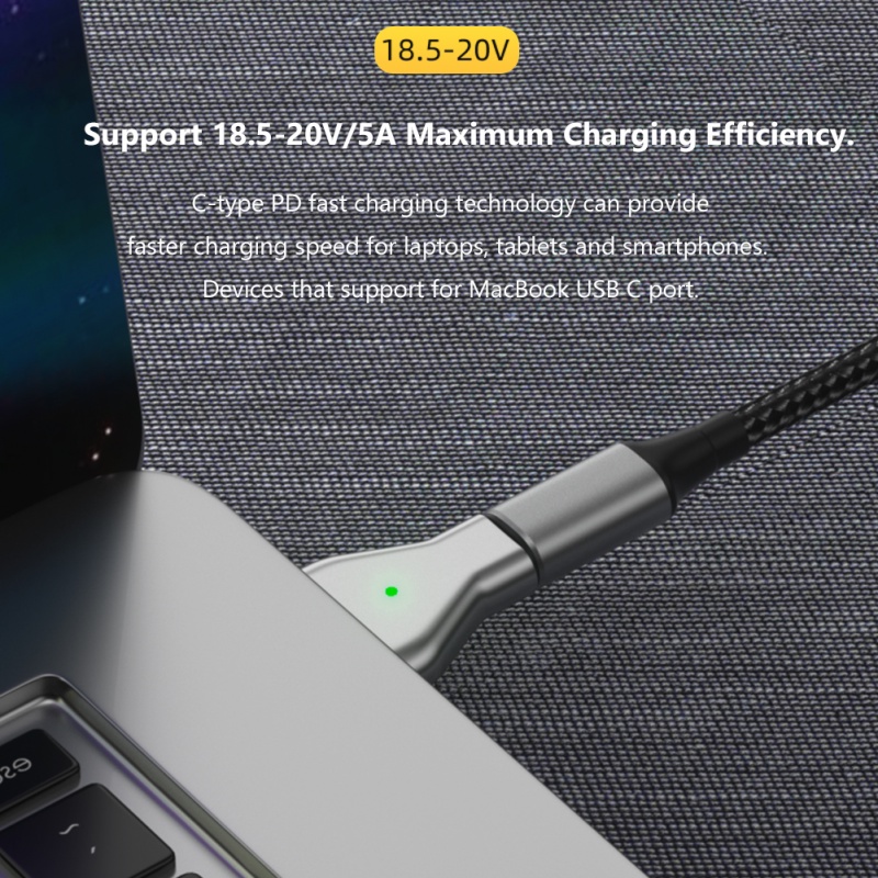 Adaptor Converter Plug PD USB Magnetik Tipe C Untuk Apple MacBook Pro