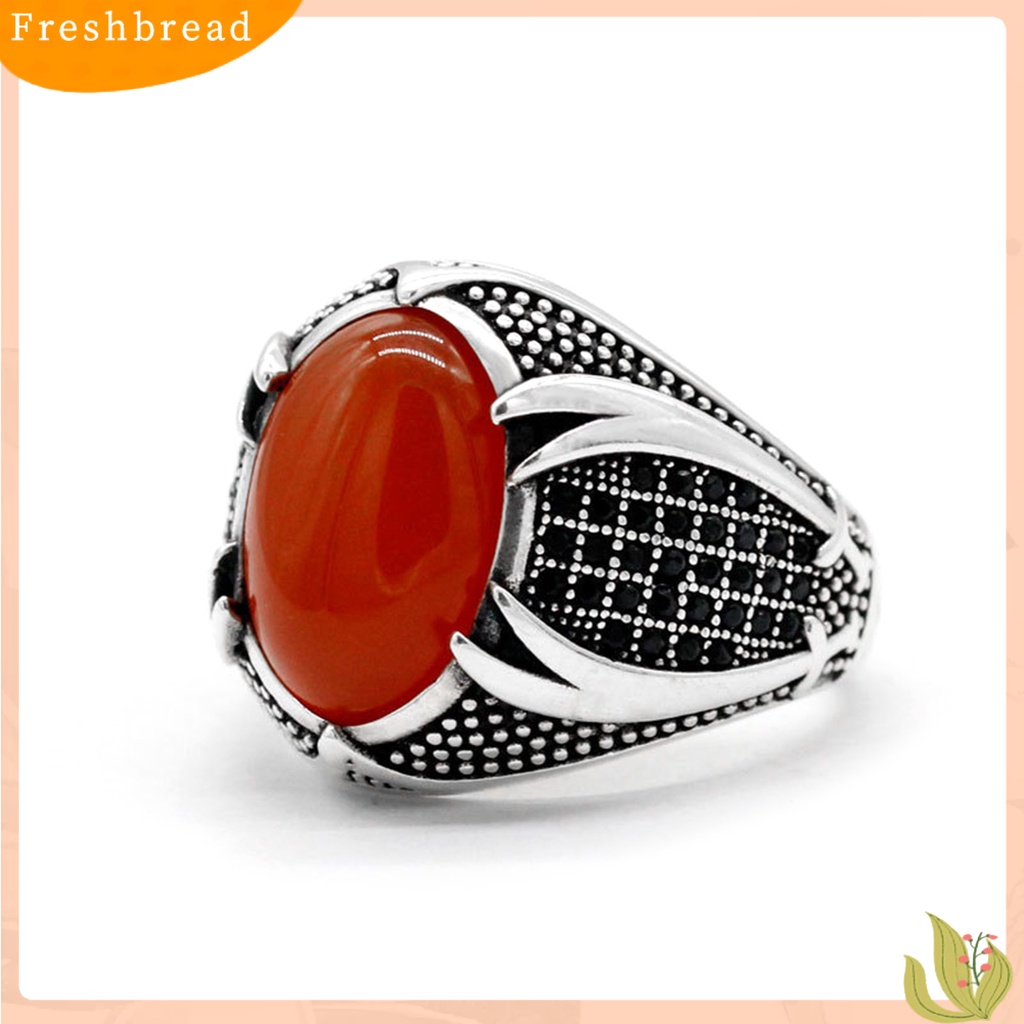 &lt; Freshbread &gt; Pria Cincin Retro Berlian Imitasi Hias Alloy Pria Vintage Pedang Ganda Jari Cincin Perhiasan Untuk Pesta