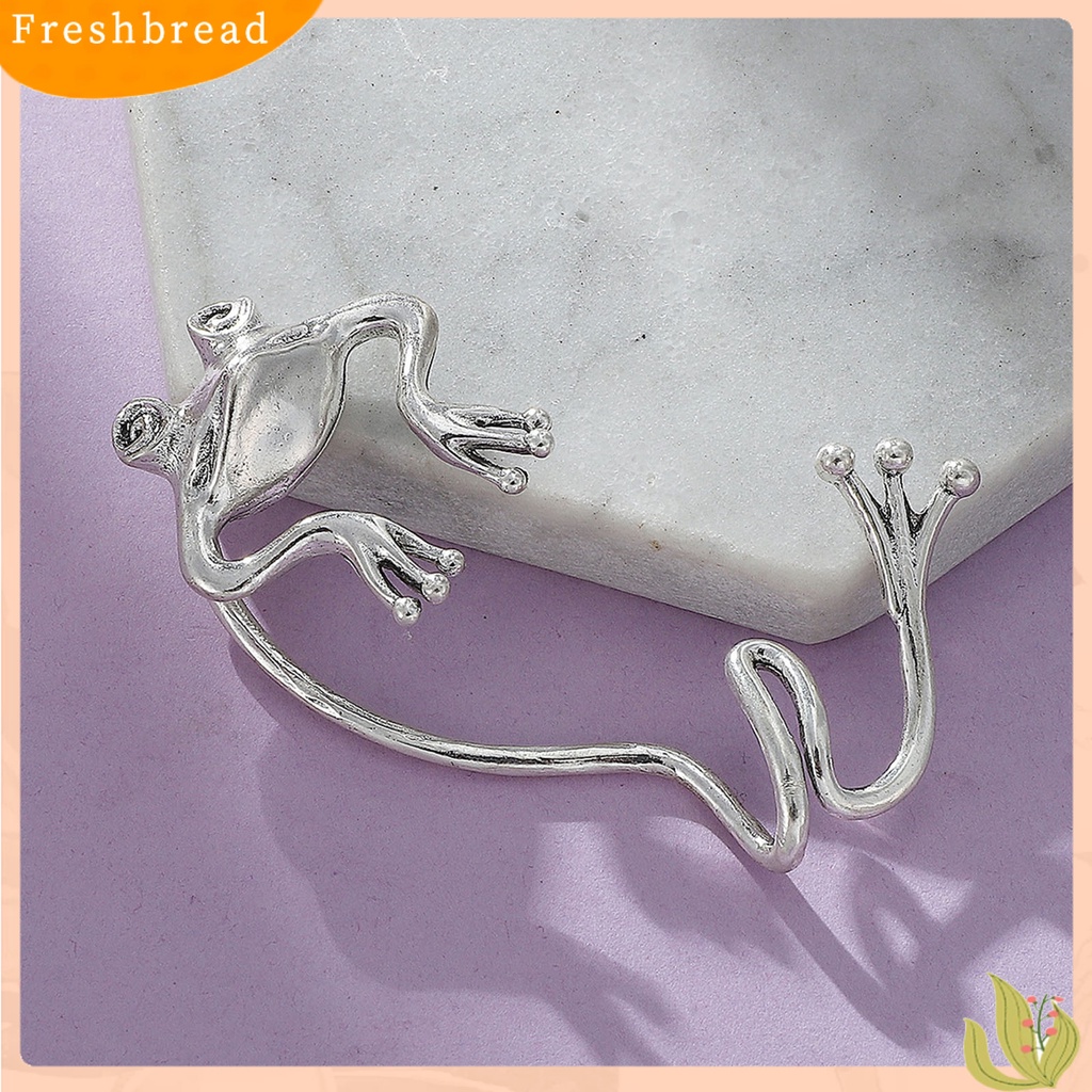 &lt; Freshbread &gt; 1Pc Klip Anting Kodok Hip Hop Alloy Manset Telinga Vintage Yang Berlebihan Untuk Pesta