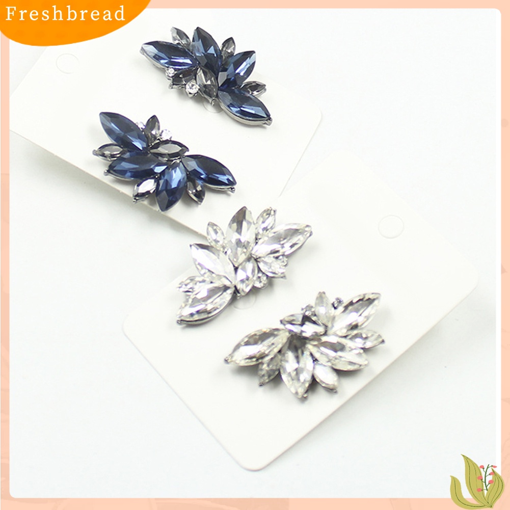 &lt; Freshbread &gt; 1pasang Fashion Wanita Berlian Imitasi Ear Drop Menjuntai Stud Earrings Perhiasan Hadiah