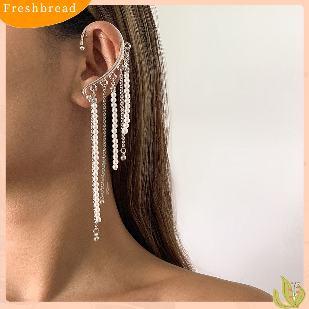 &lt; Freshbread &gt; 1Pc Klip Anting Jumbai Perhiasan Vintage Temperamen Manset Telinga Halus Untuk Pernikahan