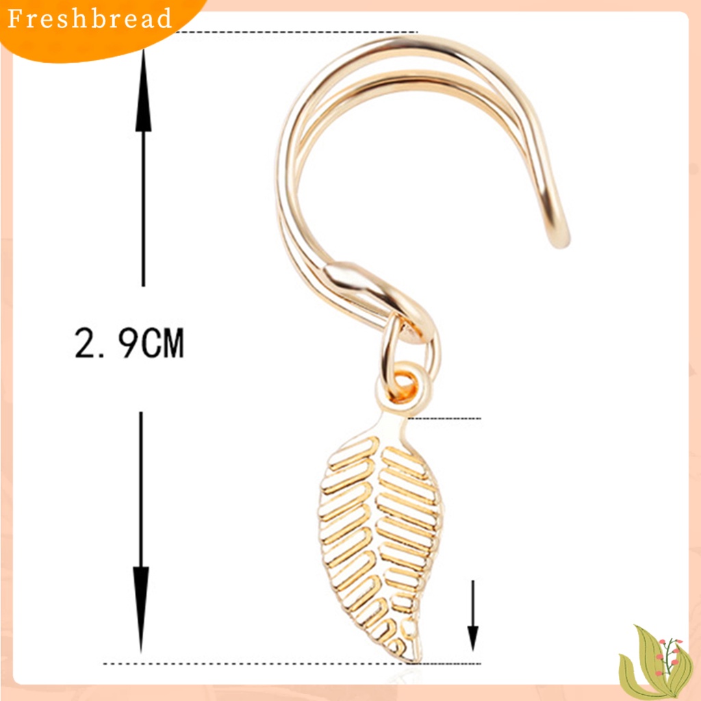 &lt; Freshbread &gt; Anting Gaya Hollow-Out Bentuk U Bahan Metal Tanpa Tindik Stud Earring Untuk Ulang Tahun