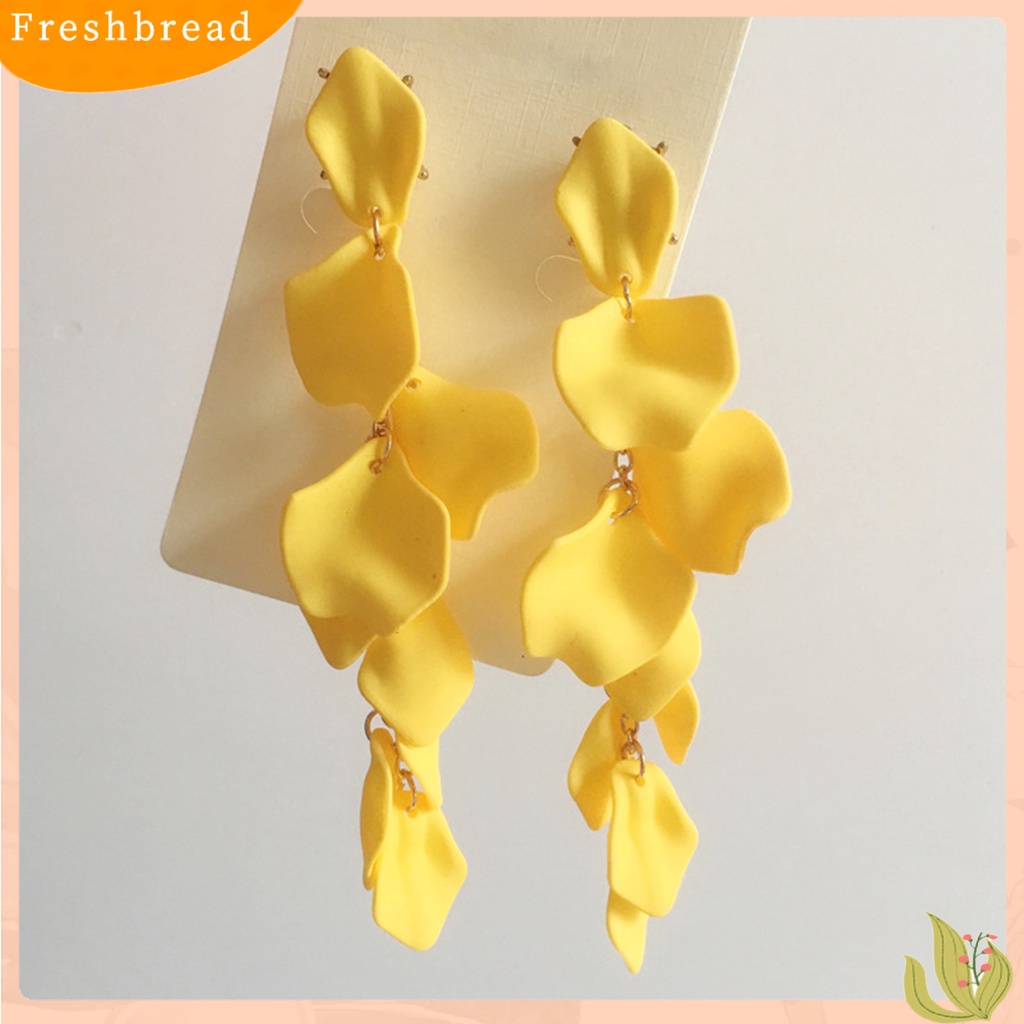 &lt; Freshbread &gt; 1pasang Indah Menjuntai Anting-Anting Tahan Aus Akrilik Panjang Wanita Menjuntai Drop Earrings Perhiasan Aksesoris