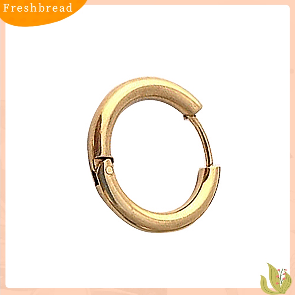 &lt; Freshbread &gt; 1Pc 16/21/23mm Gothic Punk Sederhana Baja Titanium Hoop Earring Tindik Anting