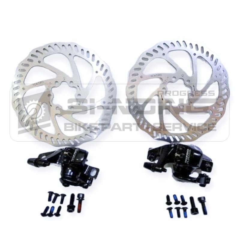 Rem Cakram Sepeda Tektro Aries Brakeset Mekanik Depan Belakang Sepasang Rotor Caliper