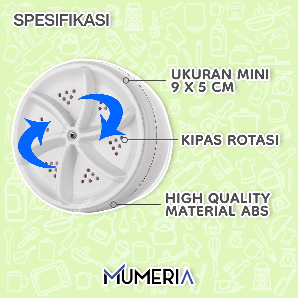 Mesin Cuci Pakaian Mini USB Portable Ultrasonic Turbine Washing Cleaner Hemat Energi Praktis Multifungsi Murah Bagus