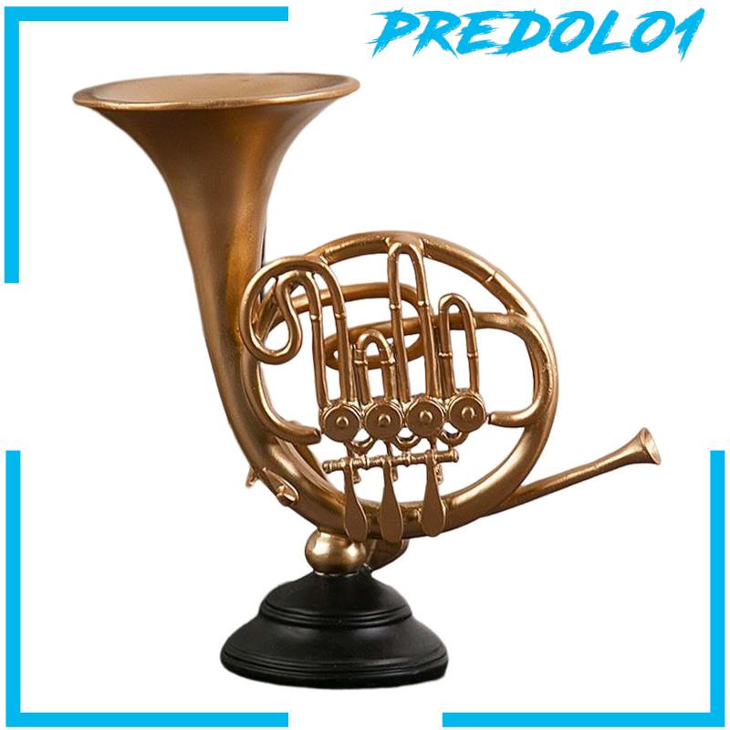 [Predolo1] Patung Koleksi Resin Model Terompet Mini Patung Alat Musik