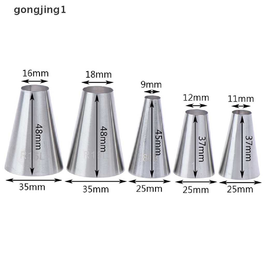 Ggg 5pcs Tips Dekorasi Krim Kue Bulat Besar Piping Icing Nozzle Pastry Tools ID