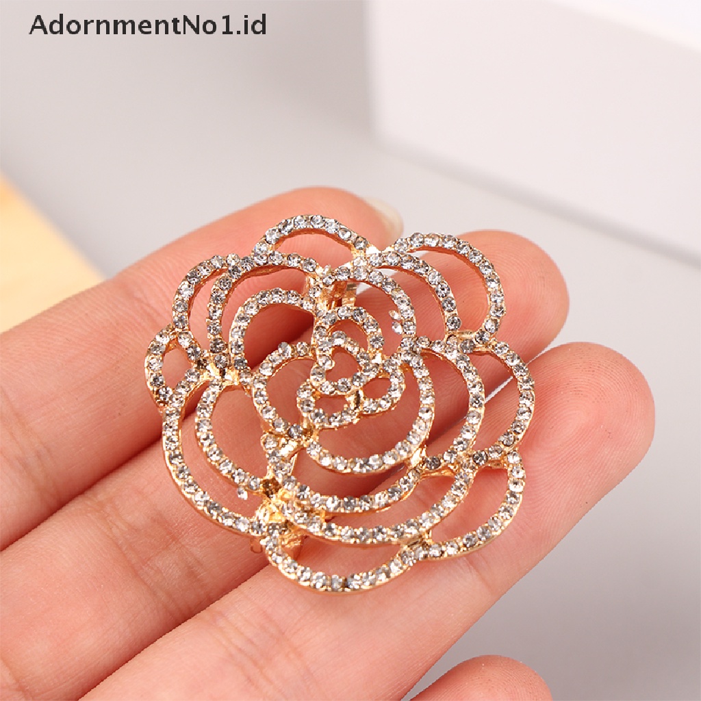 [AdornmentNo1] 1pc Bros Kerah Bunga Camelia Untuk Wanita Syal Gesper Pin Brooch [ID]