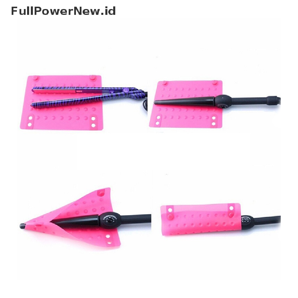 Power Flat Iron Travel Case Alas Silikon Tahan Panas Pelurus Rambut Curling Iron, ID