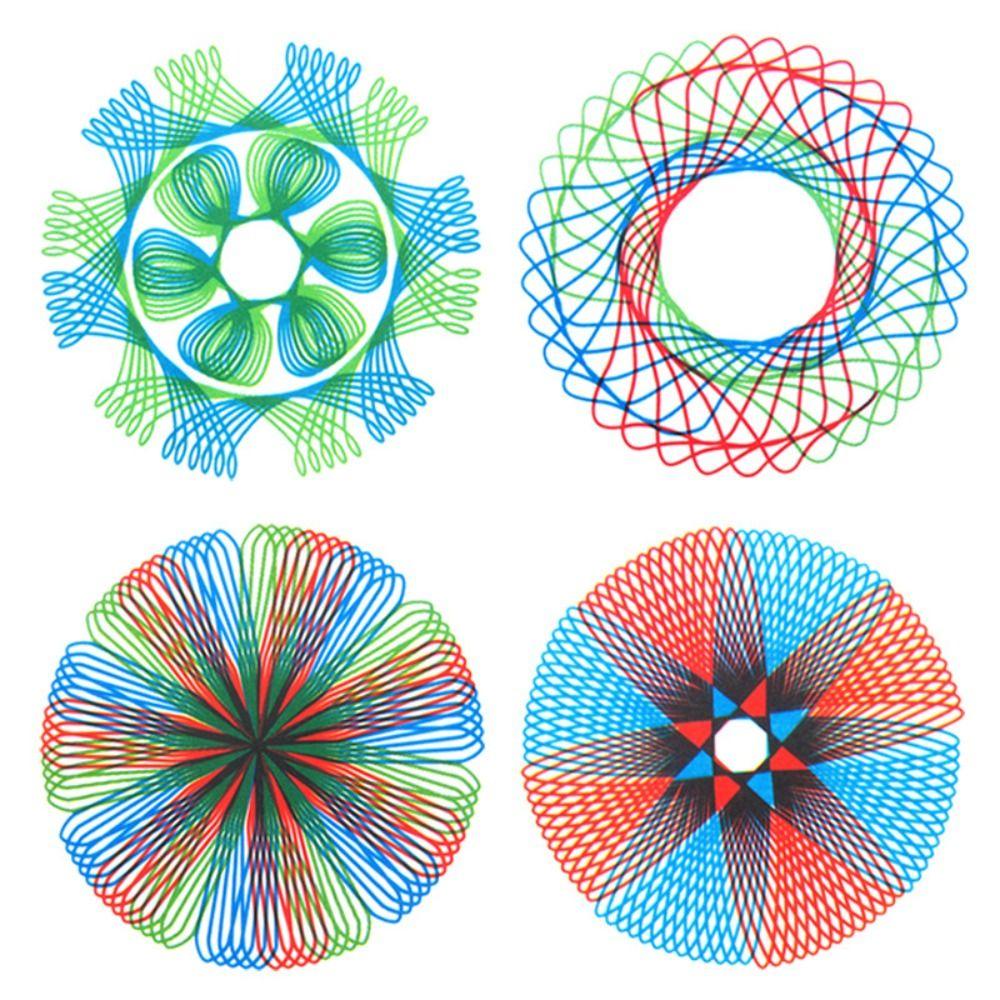 Mxbeauty Spirograph Mainan Gambar Set Minat Warna Lukisan Aksesoris Menggambar Aksesoris Desain Spiral Roda Menggambar Mainan Edukasi