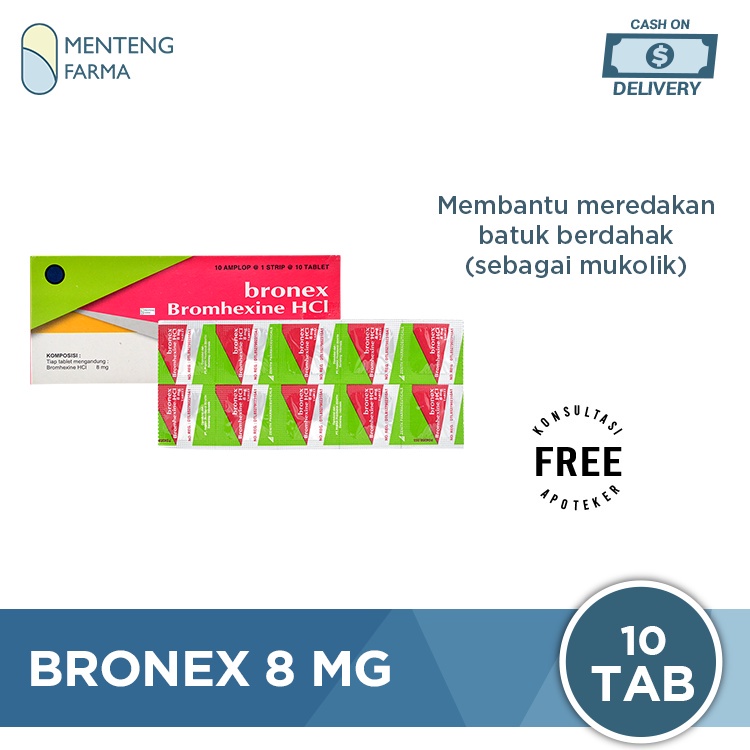 Bronex 8 mg 10 Tablet - Obat Batuk Berdahak