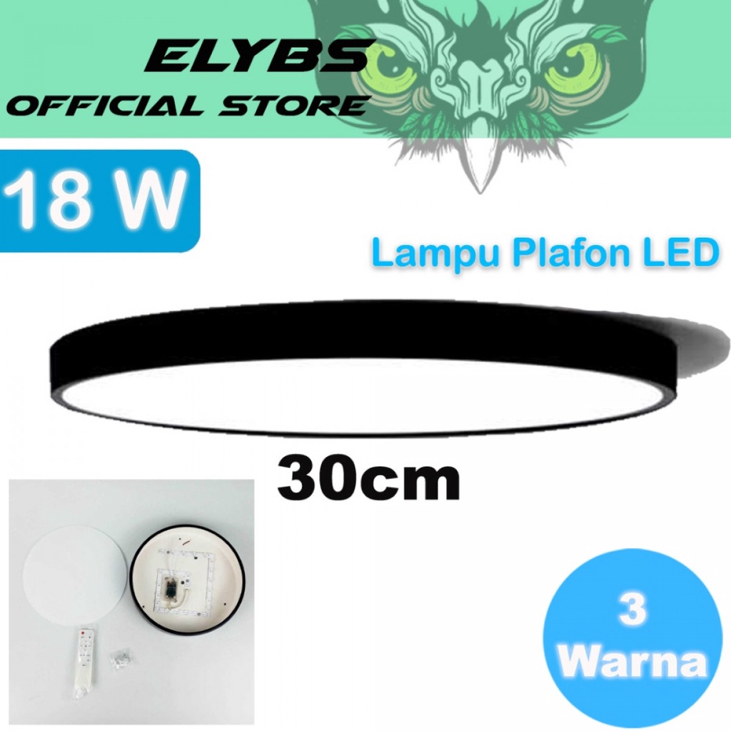 Lampu Plafon LED Bulat Minimalis Dimmable Remote Pengaturan Cahaya