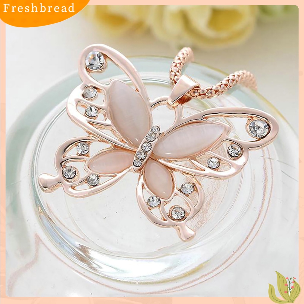 {In Stock} Jepit Rambut Kalung Indah Pengerjaan Halus Menawan Kalung Kupu-Kupu Mewah Untuk Pacaran