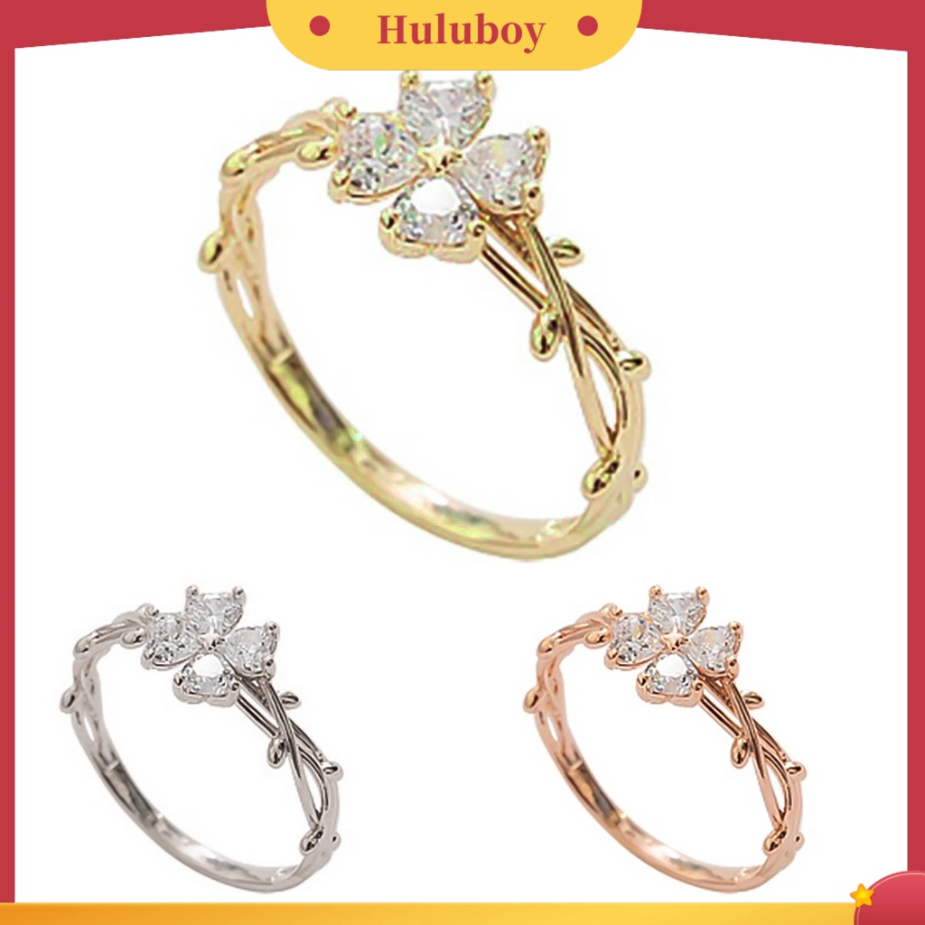 {Ready Stock} Cincin Berlian Imitasi Hias Kreatif Alloy Indah Twining Finger Band Untuk Wanita