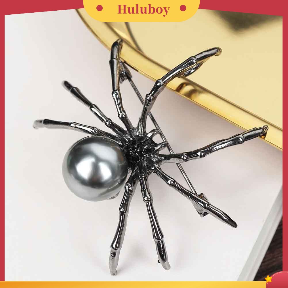 {Ready Stock} Fashion Wanita Berlian Imitasi Mutiara Imitasi Spider Bros Pin Korsase Lapel Perhiasan Hadiah