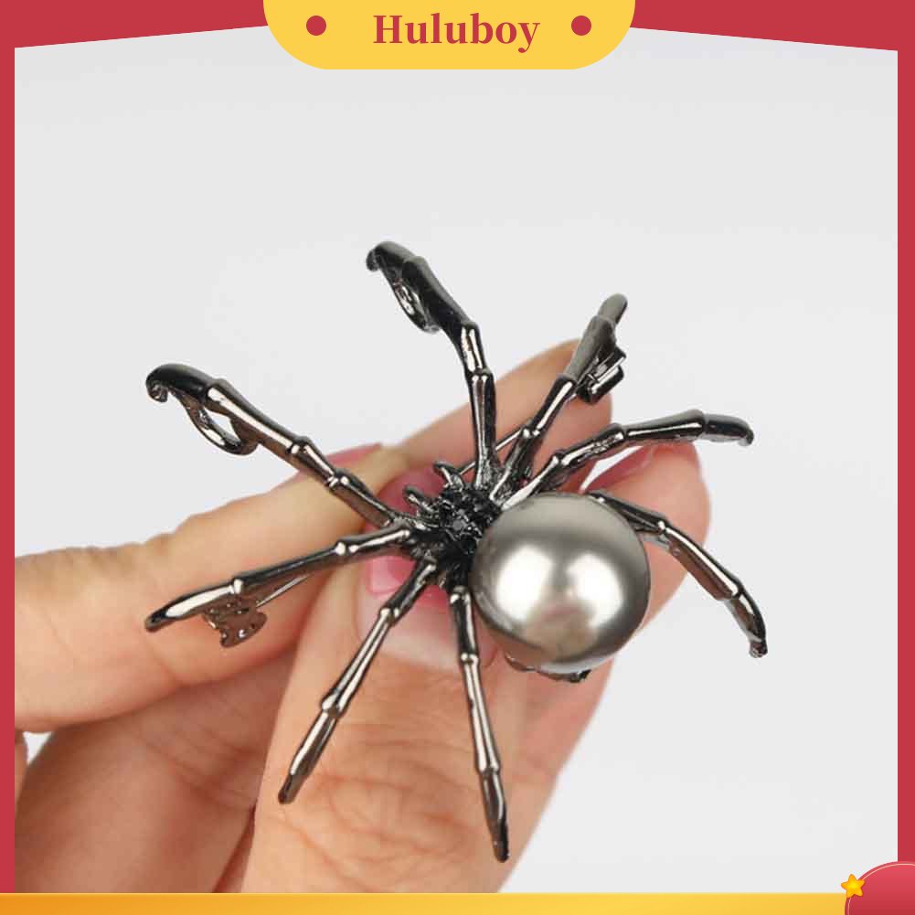 {Ready Stock} Fashion Wanita Berlian Imitasi Mutiara Imitasi Spider Bros Pin Korsase Lapel Perhiasan Hadiah