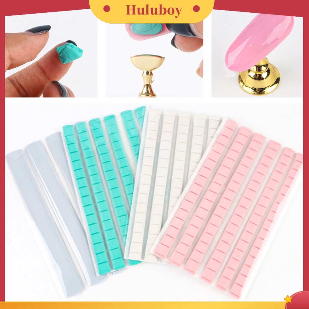 {In Stock} Nail Art Clay Anti Lengket Tangan Penuh Cakupan Universal Aman Minimalis Yang Dapat Dilepas Dua Sisi Profesi Reusable Lem Perekat Kuku Clay Manicure Tool