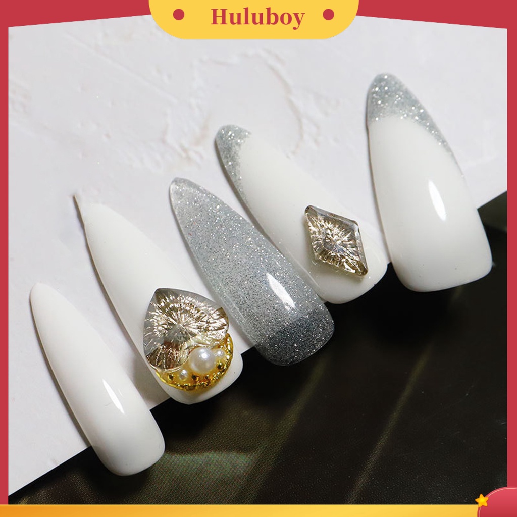 {In Stock} Nail Glitter Transparan Indah Bersinar Rhombic Rhinestone Nail Dekorasi Untuk Salon Kecantikan
