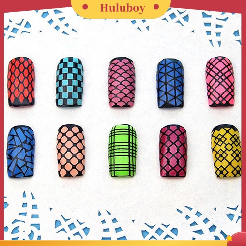 {In Stock} Nail Art Hollow Template Sticker Stamp Stensil Panduan Manicure Tips Stamping Alat