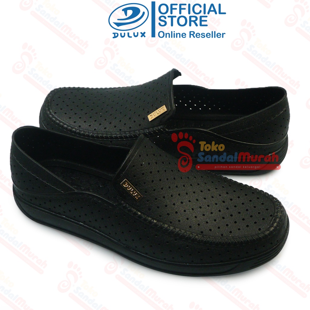 Toko Sendal Murah - Sepatu Pantofel Full Hitam / Sepatu Karet Pria Uk 38 - 43 / Sepatu Kerja Nyaman / Sepatu Pria Slip On Bahan PCU Original Local Brand [Toko Sendal Murah CQ 078 A-HH]