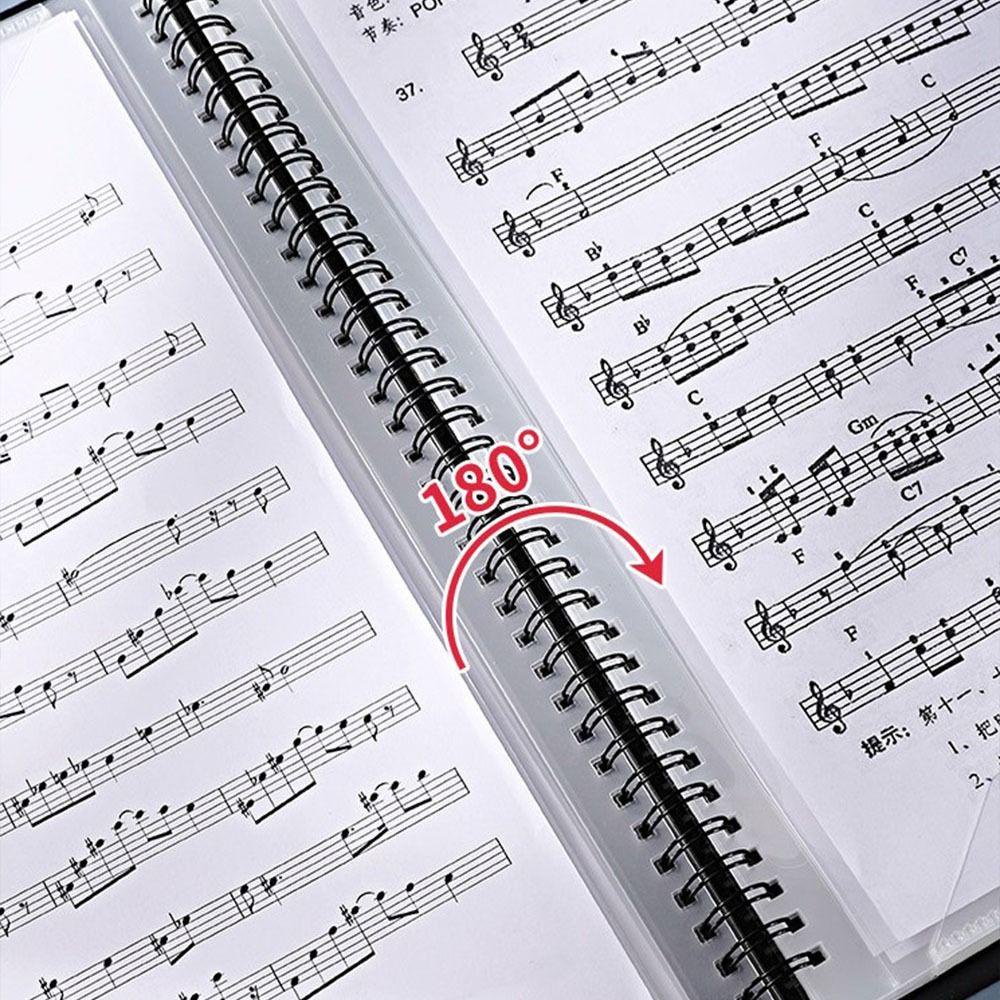Lanfy Music Score Coil Folder Tahan Air Multi-layer A4 Kertas Folder Musisi Alat Tulis Dokumen Siswa Penyimpanan Organizer