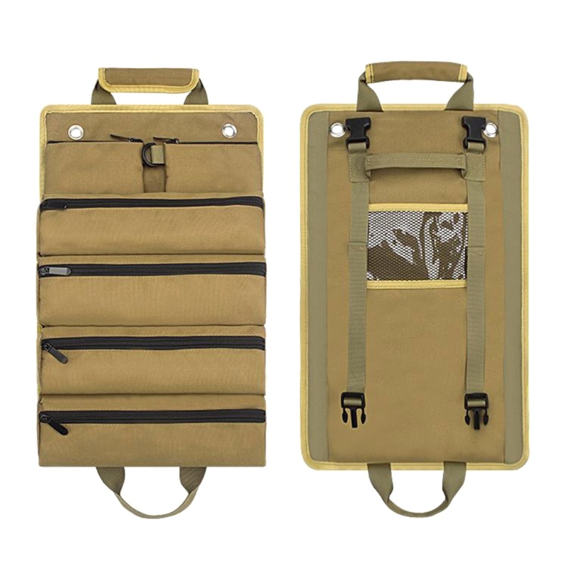 Gro Oxford Tool Roll up Bag Portable Detachable Hardware Carry Bag Tas Alat Gulung Gulung