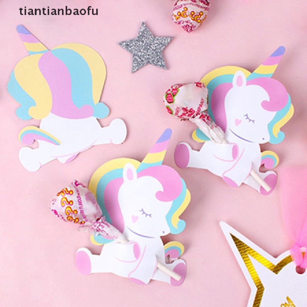 [tiantianbaofu] 20 Pcs Baby Shower Lollipop Dekorasi Kartu Anak-Anak Permen Nikmat Dekor Kartu Butik