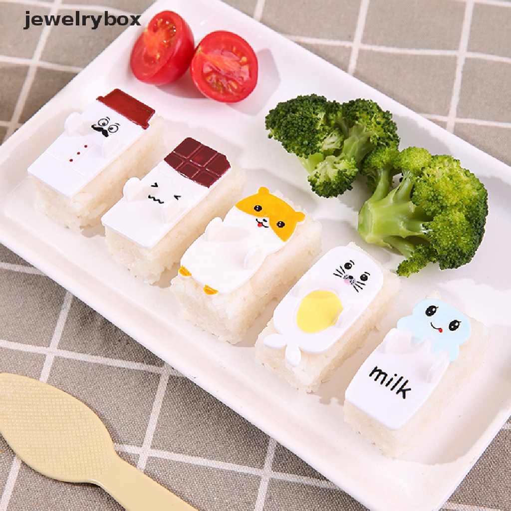 [jewelrybox] 1set Rice Ball Cetakan Bento Maker Alat Masak Sushi Rice Mold Dapur Gadget Butik