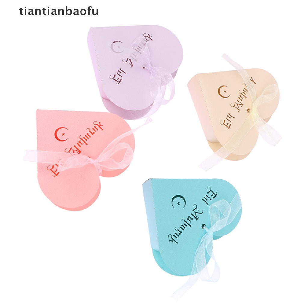 [tiantianbaofu] 10pcs Eid Mubarak Candy Box Ramadan Kareem Nikmat Hadiah Packaging Box Decor Boutique